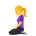 Woman Kneeling Emoji Copy Paste ― 🧎‍♀ - joypixels