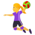 Woman Playing Handball Emoji Copy Paste ― 🤾‍♀ - joypixels