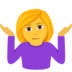 Woman Shrugging Emoji Copy Paste ― 🤷‍♀ - joypixels