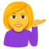 Woman Tipping Hand Emoji Copy Paste ― 💁‍♀ - joypixels