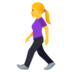 Woman Walking Emoji Copy Paste ― 🚶‍♀ - joypixels