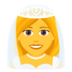 Woman With Veil Emoji Copy Paste ― 👰‍♀ - joypixels