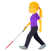 Woman With White Cane Emoji Copy Paste ― 👩‍🦯 - joypixels