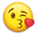 Face Blowing A Kiss Emoji Copy Paste ― 😘 - lg