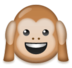 Hear-no-evil Monkey Emoji Copy Paste ― 🙉 - lg