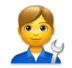 Man Mechanic Emoji Copy Paste ― 👨‍🔧 - lg