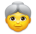 Old Woman Emoji Copy Paste ― 👵 - lg