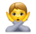 Person Gesturing NO Emoji Copy Paste ― 🙅 - lg