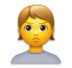 Person Pouting Emoji Copy Paste ― 🙎 - lg