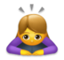 Woman Bowing Emoji Copy Paste ― 🙇‍♀ - lg