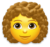 Woman: Curly Hair Emoji Copy Paste ― 👩‍🦱 - lg