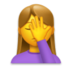 Woman Facepalming Emoji Copy Paste ― 🤦‍♀ - lg