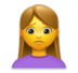 Woman Frowning Emoji Copy Paste ― 🙍‍♀ - lg