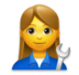 Woman Mechanic Emoji Copy Paste ― 👩‍🔧 - lg