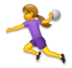 Woman Playing Handball Emoji Copy Paste ― 🤾‍♀ - lg