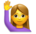 Woman Raising Hand Emoji Copy Paste ― 🙋‍♀ - lg