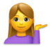 Woman Tipping Hand Emoji Copy Paste ― 💁‍♀ - lg