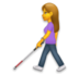 Woman With White Cane Emoji Copy Paste ― 👩‍🦯 - lg