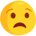 Anguished Face Emoji Copy Paste ― 😧 - messenger