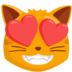 Smiling Cat With Heart-eyes Emoji Copy Paste ― 😻 - messenger