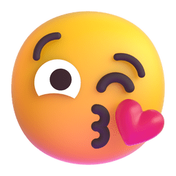 Face Blowing A Kiss Emoji Copy Paste ― 😘 - microsoft-teams-gifs