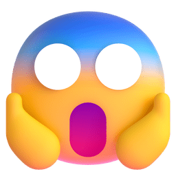 Face Screaming In Fear Emoji on Microsoft Teams Gifs ― 😱