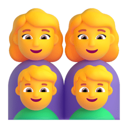 Family: Woman, Woman, Boy, Boy Emoji Copy Paste ― 👩‍👩‍👦‍👦 - microsoft-teams-gifs