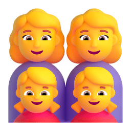 Family: Woman, Woman, Girl, Girl Emoji Copy Paste ― 👩‍👩‍👧‍👧 - microsoft-teams-gifs