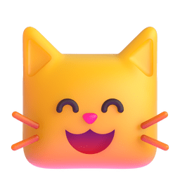 Grinning Cat With Smiling Eyes Emoji Copy Paste ― 😸 - microsoft-teams-gifs