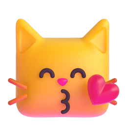 Kissing Cat Emoji Copy Paste ― 😽 - microsoft-teams-gifs