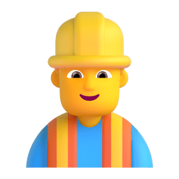 Man Construction Worker Emoji Copy Paste ― 👷‍♂ - microsoft-teams-gifs