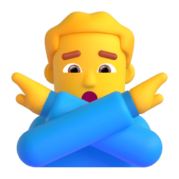 Man Gesturing NO Emoji Copy Paste ― 🙅‍♂ - microsoft-teams-gifs