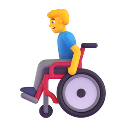 Man In Manual Wheelchair Emoji Copy Paste ― 👨‍🦽 - microsoft-teams-gifs