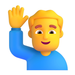 Man Raising Hand Emoji Copy Paste ― 🙋‍♂ - microsoft-teams-gifs