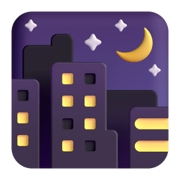 Night With Stars Emoji Copy Paste ― 🌃 - microsoft-teams-gifs