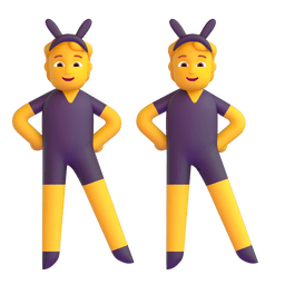 People With Bunny Ears Emoji Copy Paste ― 👯 - microsoft-teams-gifs