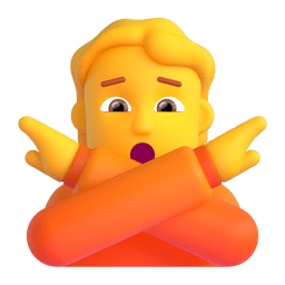 Person Gesturing NO Emoji Copy Paste ― 🙅 - microsoft-teams-gifs