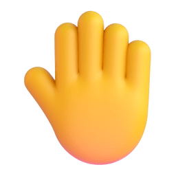 Raised Back Of Hand Emoji Copy Paste ― 🤚 - microsoft-teams-gifs