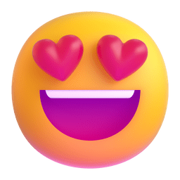 Smiling Face With Heart-eyes Emoji Copy Paste ― 😍 - microsoft-teams-gifs