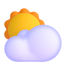 Sun Behind Cloud Emoji Copy Paste ― ⛅ - microsoft-teams-gifs
