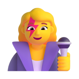 Woman Singer Emoji Copy Paste ― 👩‍🎤 - microsoft-teams-gifs