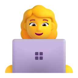 Woman Technologist Emoji Copy Paste ― 👩‍💻 - microsoft-teams-gifs