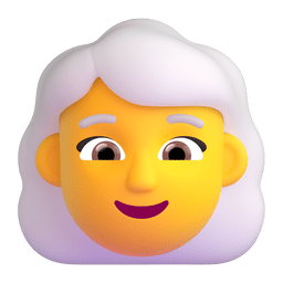 Woman: White Hair Emoji Copy Paste ― 👩‍🦳 - microsoft-teams-gifs