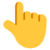 Backhand Index Pointing Up Emoji Copy Paste ― 👆 - microsoft
