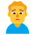 Man Frowning Emoji Copy Paste ― 🙍‍♂ - microsoft