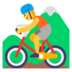 Person Mountain Biking Emoji Copy Paste ― 🚵 - microsoft