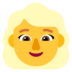 Woman: Blond Hair Emoji Copy Paste ― 👱‍♀ - microsoft
