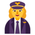 Woman Pilot Emoji Copy Paste ― 👩‍✈ - microsoft