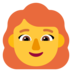 Woman: Red Hair Emoji Copy Paste ― 👩‍🦰 - microsoft