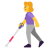 Woman With White Cane Emoji Copy Paste ― 👩‍🦯 - microsoft